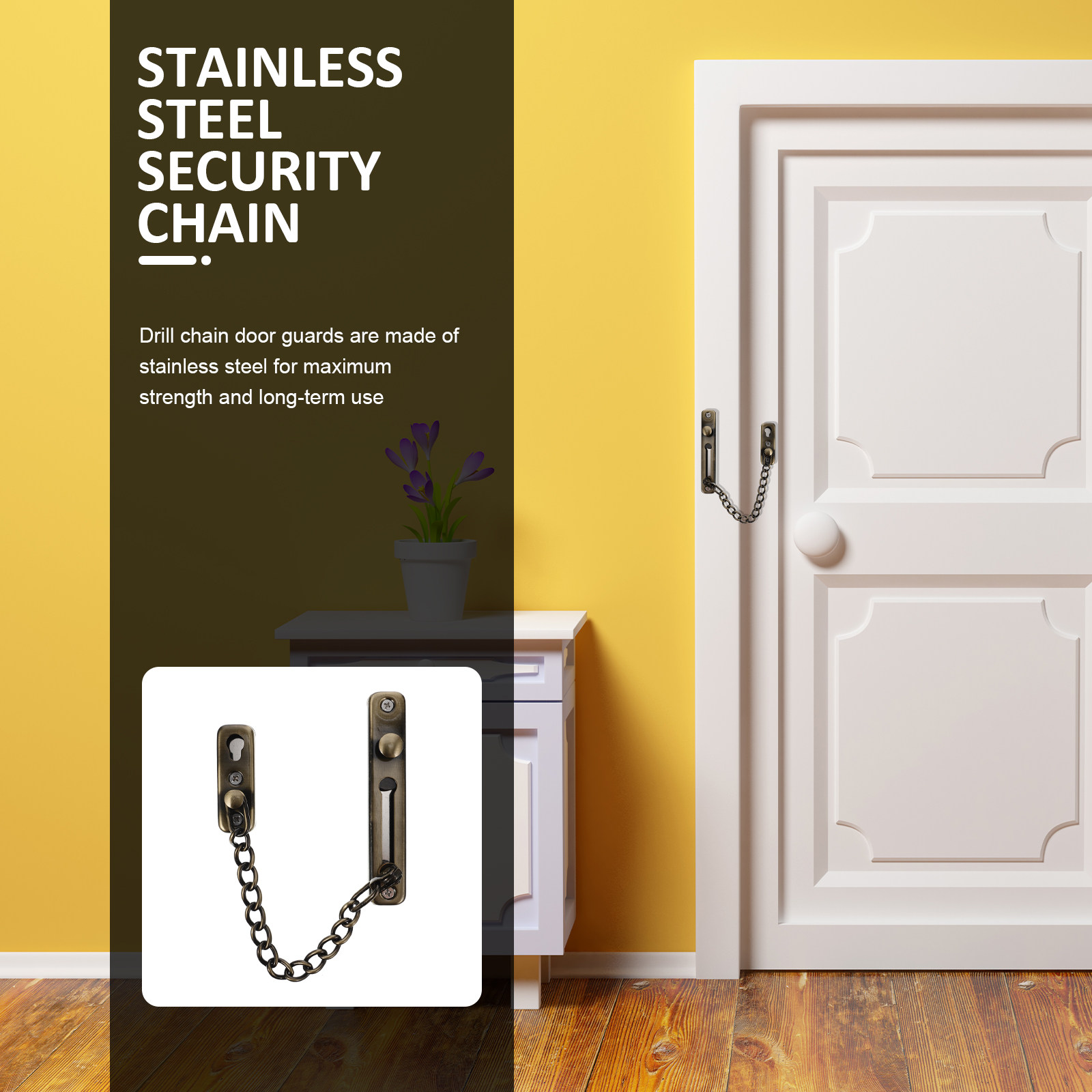 Drill-Free Stainless Steel Doo - Security Chain Door incelemesi ve fiyatı