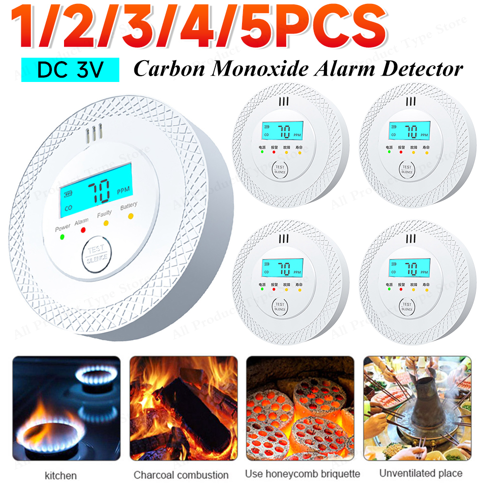 1-5PCS Carbon Monoxide Alarm D - Smoke Detector Interconnected incelemesi ve fiyatı