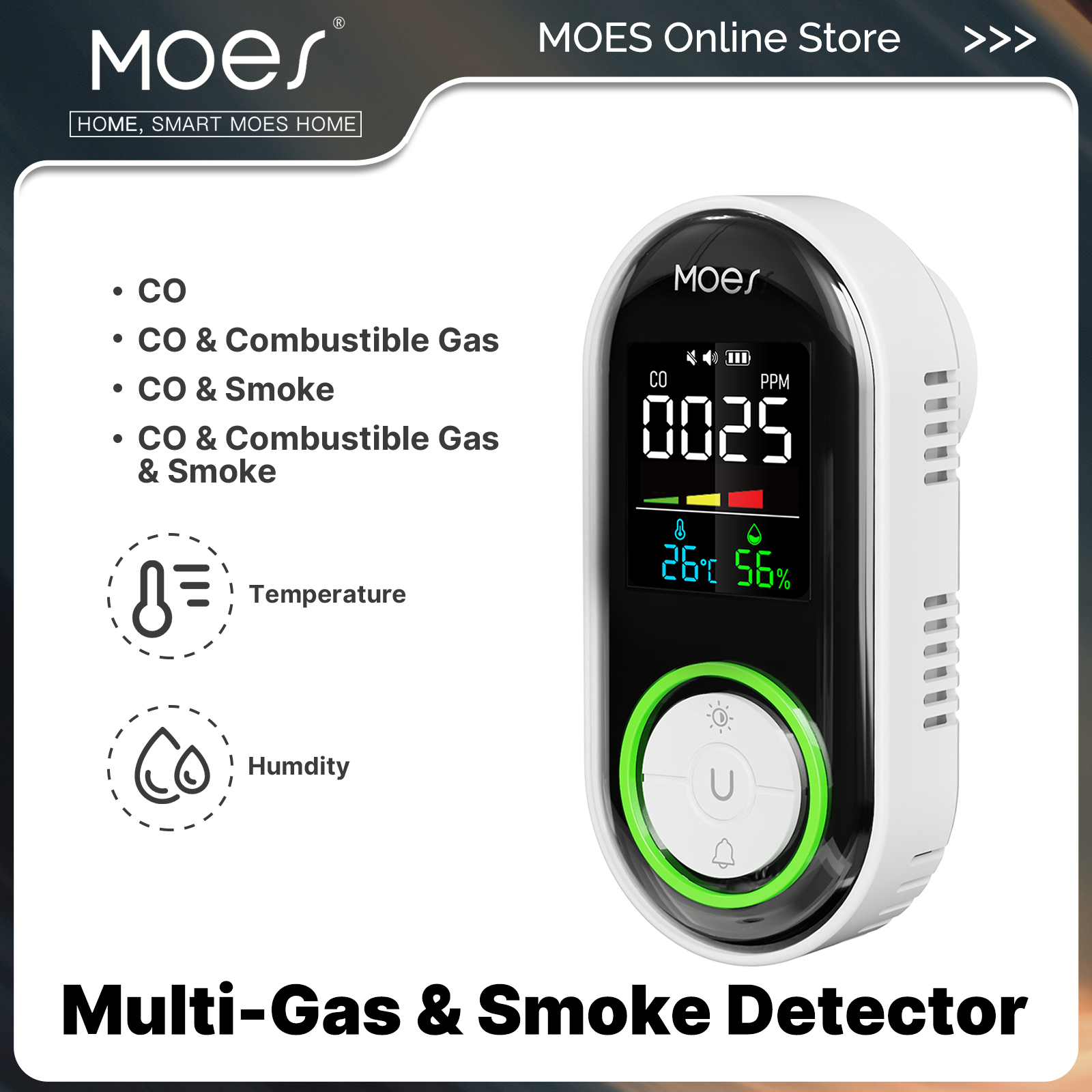 MOES CO Smoke Gas Detector Ala - Co Detector Plug incelemesi ve fiyatı