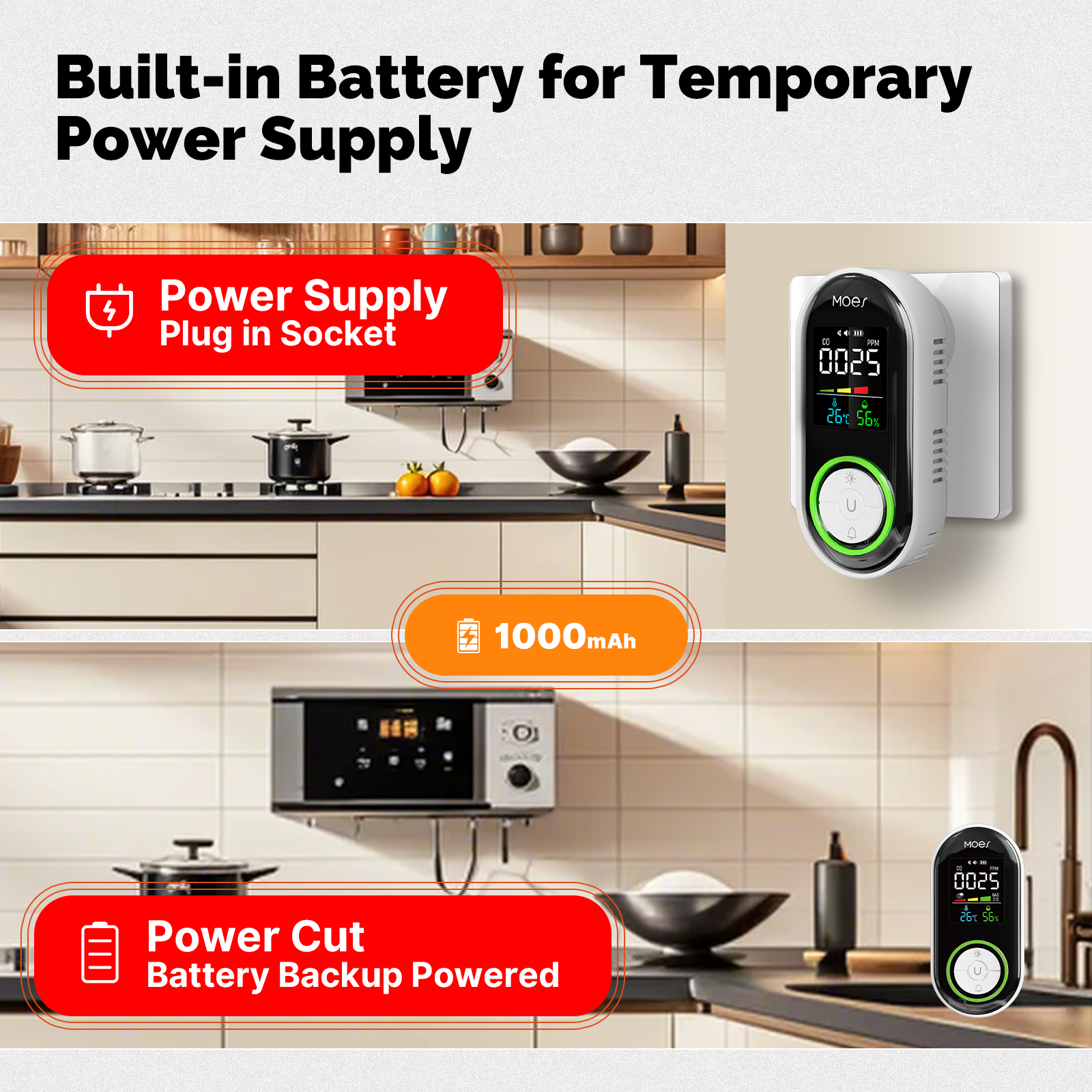 MOES CO Smoke Gas Detector Ala - Co Detector Plug incelemesi ve fiyatı