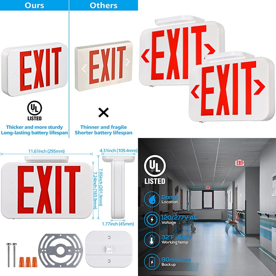 LED Exit Sign, Emergency Exit  - Emergency Exit Sign incelemesi ve fiyatı