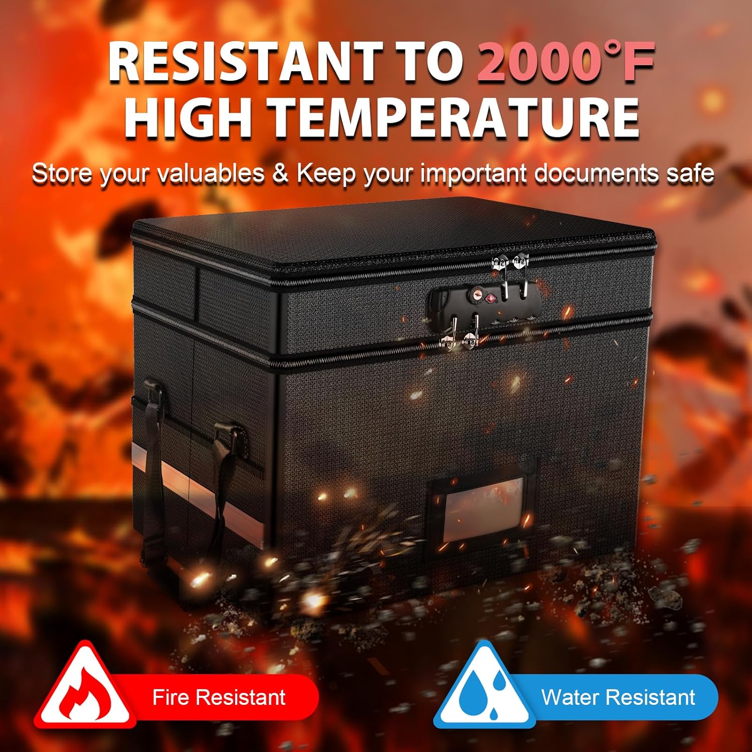 Fireproof Document Box with Lo - Fire Safe Document incelemesi ve fiyatı