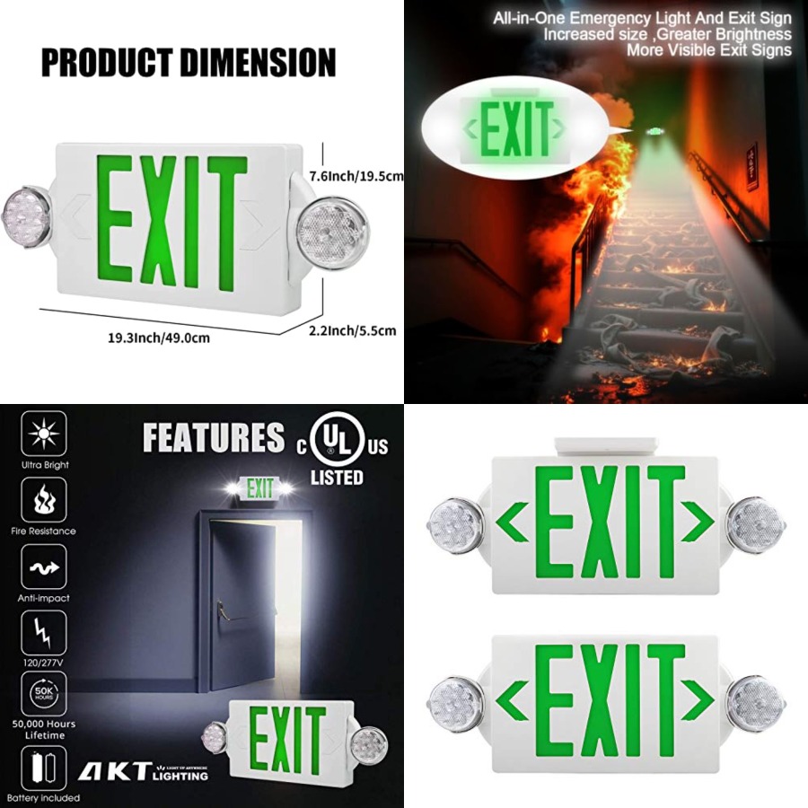 Emergency Exit Light, Adjustab - Emergency Exit Sign incelemesi ve fiyatı