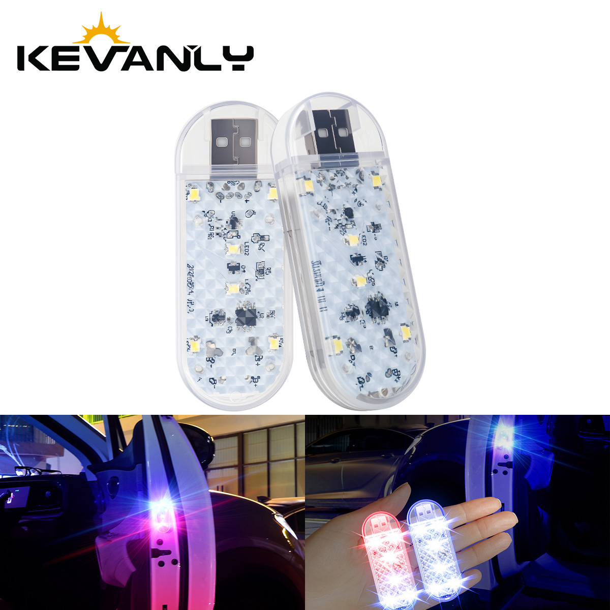 1/2pcs Car Door LED Strobe War - Emergency Exit Sign incelemesi ve fiyatı