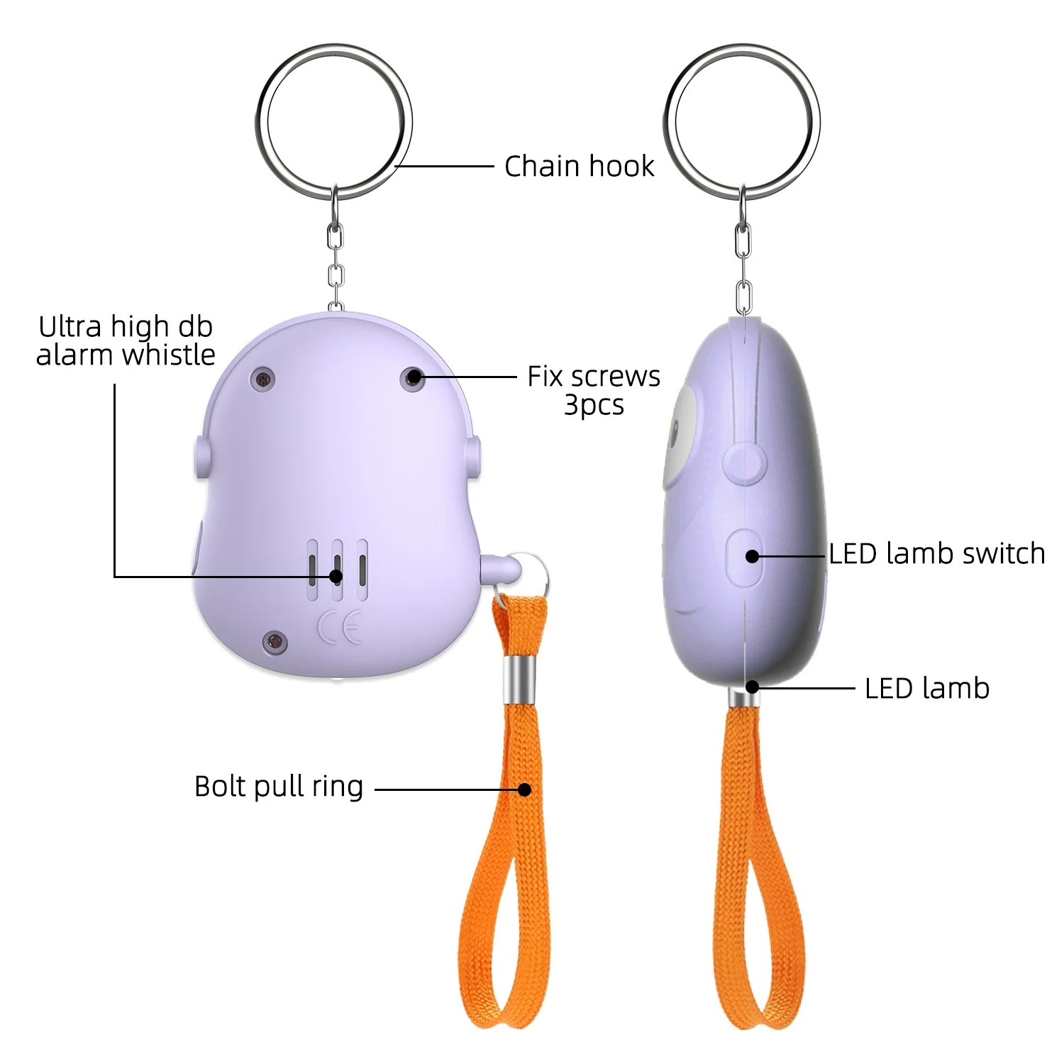 Personal Self Defense 5Pcs Ala - Personal Alarm Keychain incelemesi ve fiyatı