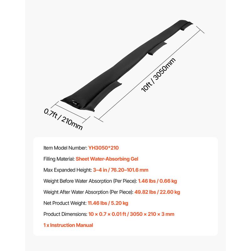 Flood Barrier, 8 Pack, 10 x 0. - Flood Barrier Bag incelemesi ve fiyatı