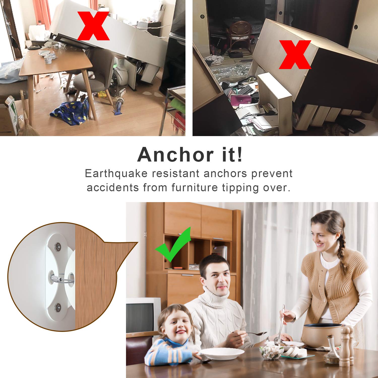 Furniture Anchors (10 Pack), F - Earthquake Anchor Strap incelemesi ve fiyatı