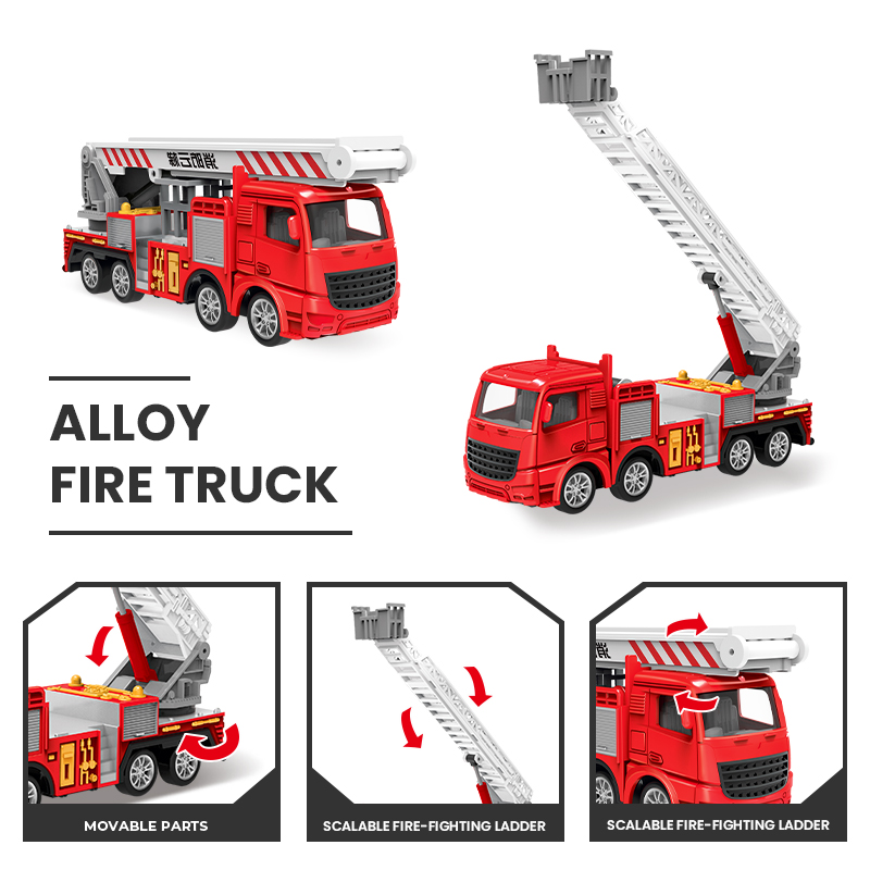 1:55 Diecast Fire Truck Model  - Fire Escape Ladder incelemesi ve fiyatı