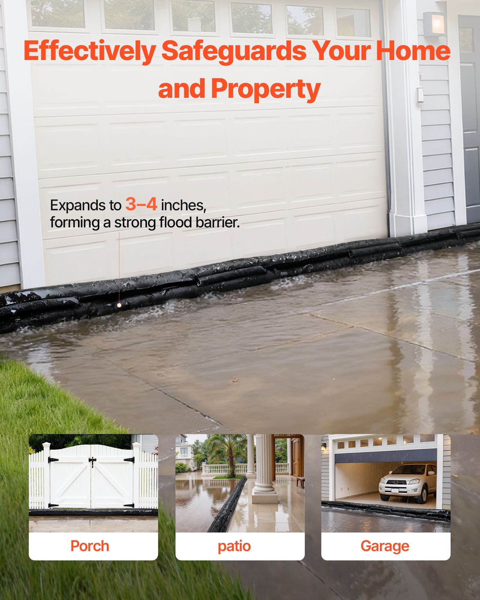 Flood Barrier, 8 Pack, 1.6 x 1 - Flood Barrier Bag incelemesi ve fiyatı