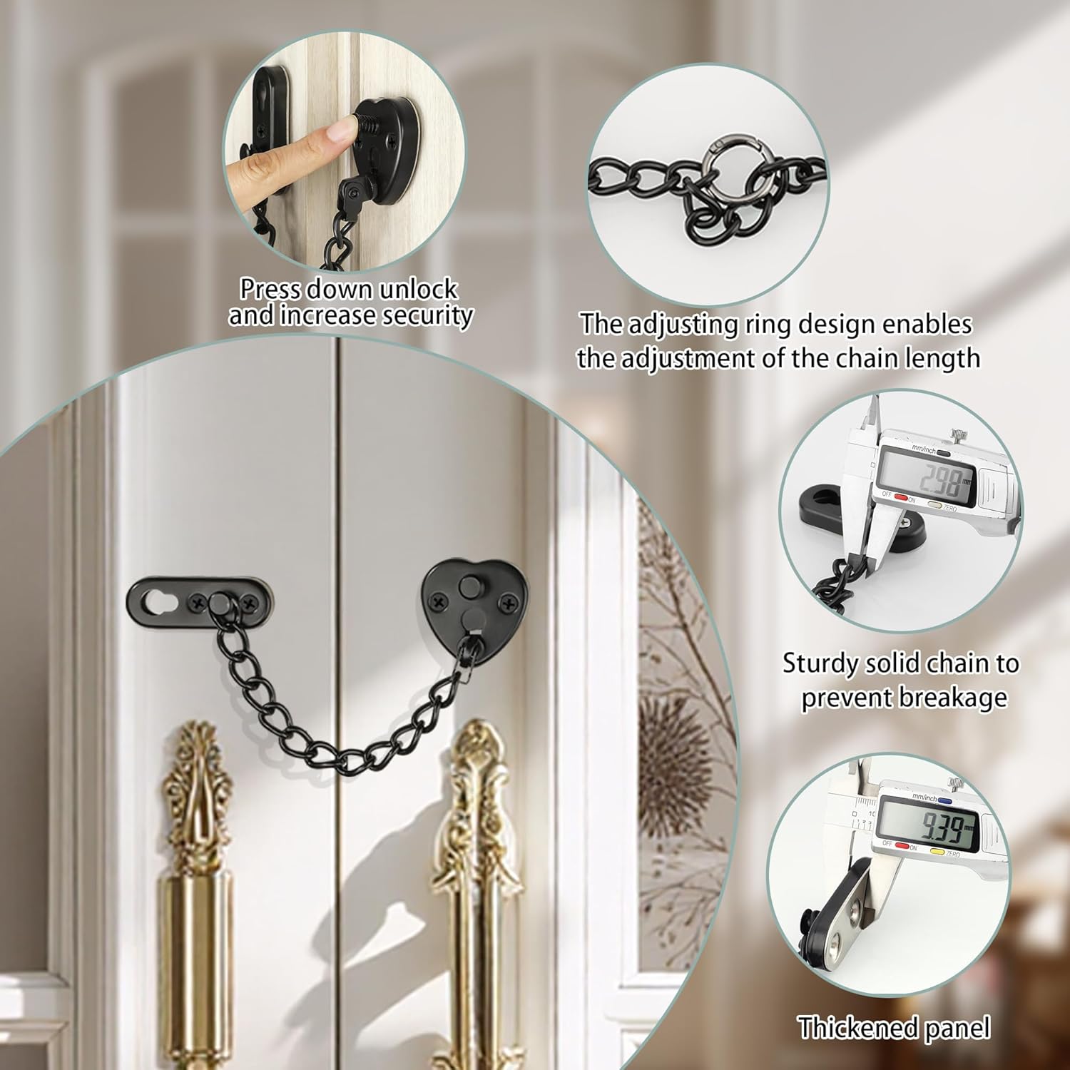 Heart-Shaped Door Chain Lock w - Security Chain Door incelemesi ve fiyatı