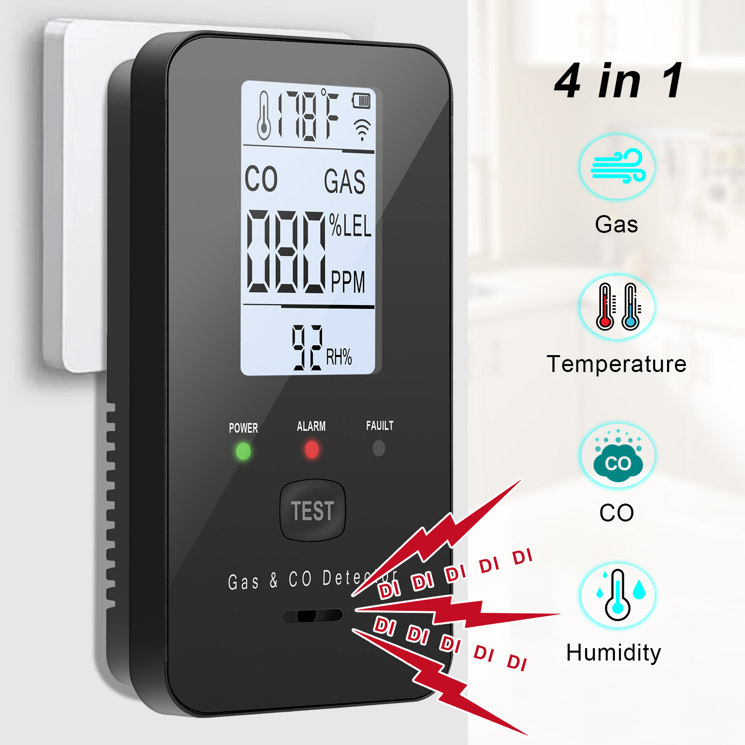 Natural Gas & Carbon Monoxide  - Co Detector Plug incelemesi ve fiyatı