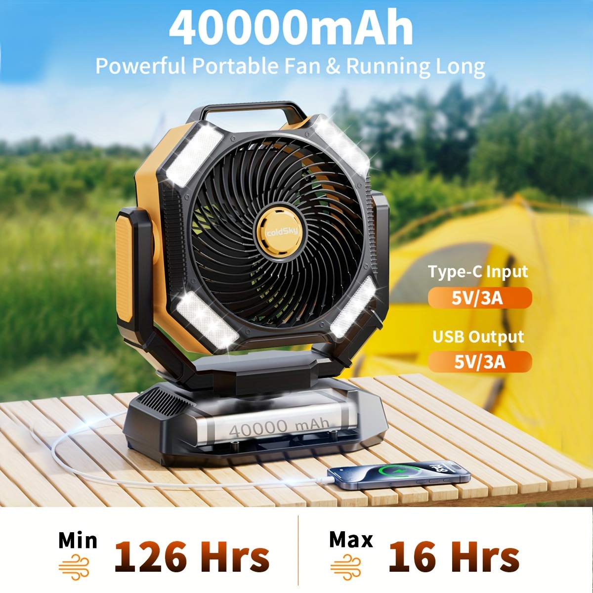 coldSky  Camping Fan, Battery  - Power Outage Light incelemesi ve fiyatı