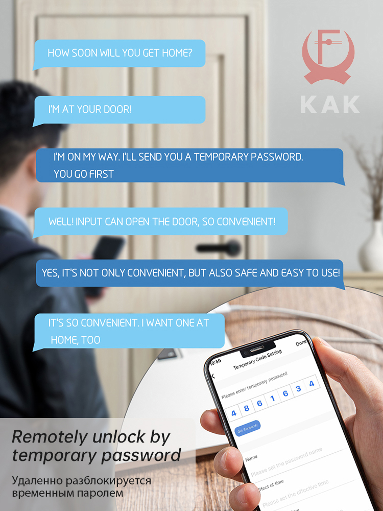 KAK Smart Fingerprint Door Loc - Security Chain Door incelemesi ve fiyatı