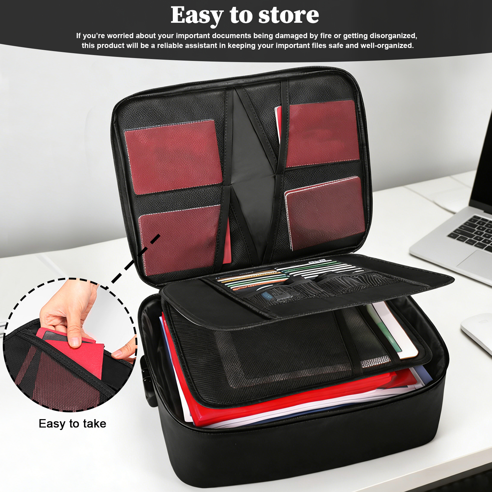 Fireproof Document Bag with Lo - Fire Safe Document incelemesi ve fiyatı