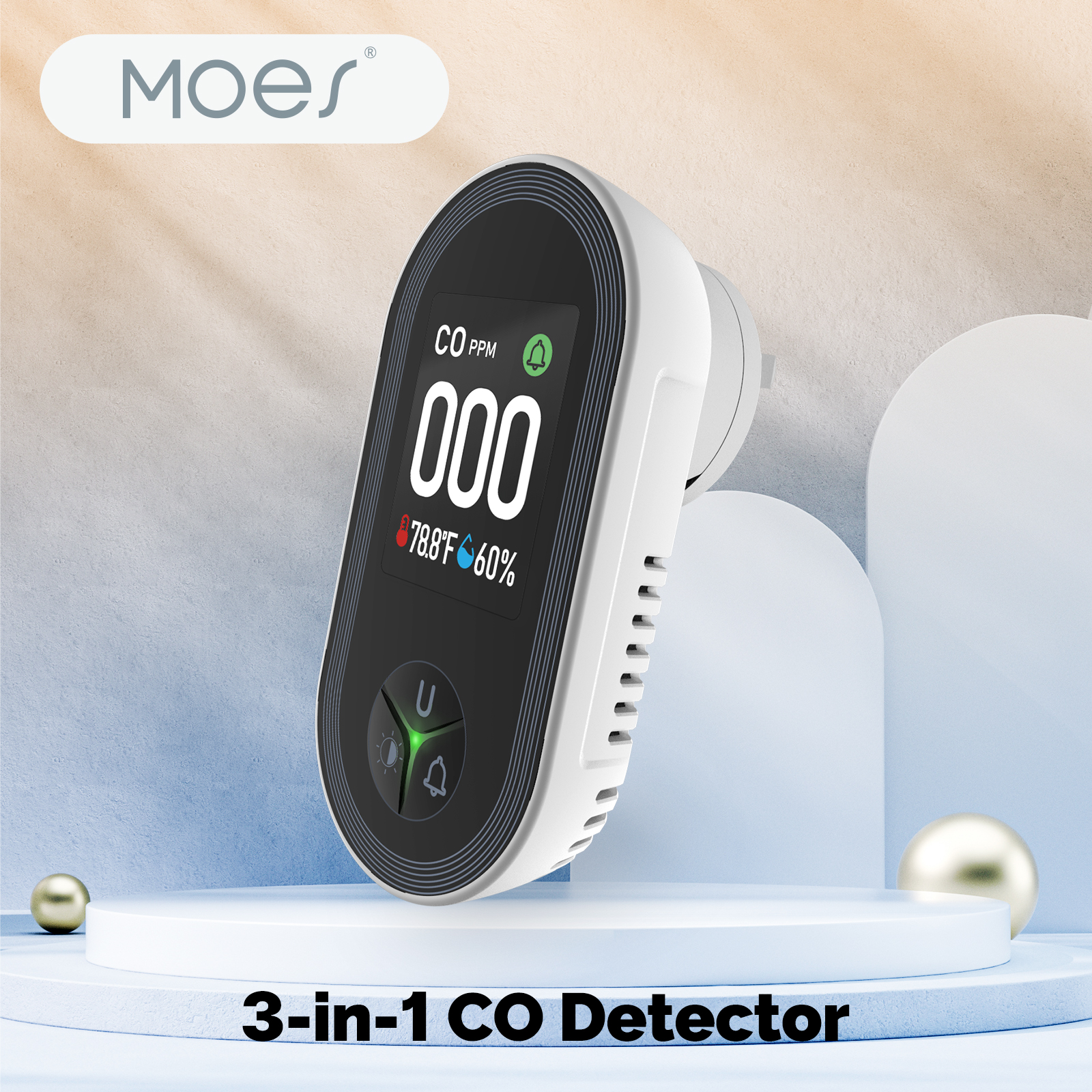 MOES 3in1 Carbon Monoxide Dete - Co Detector Plug incelemesi ve fiyatı