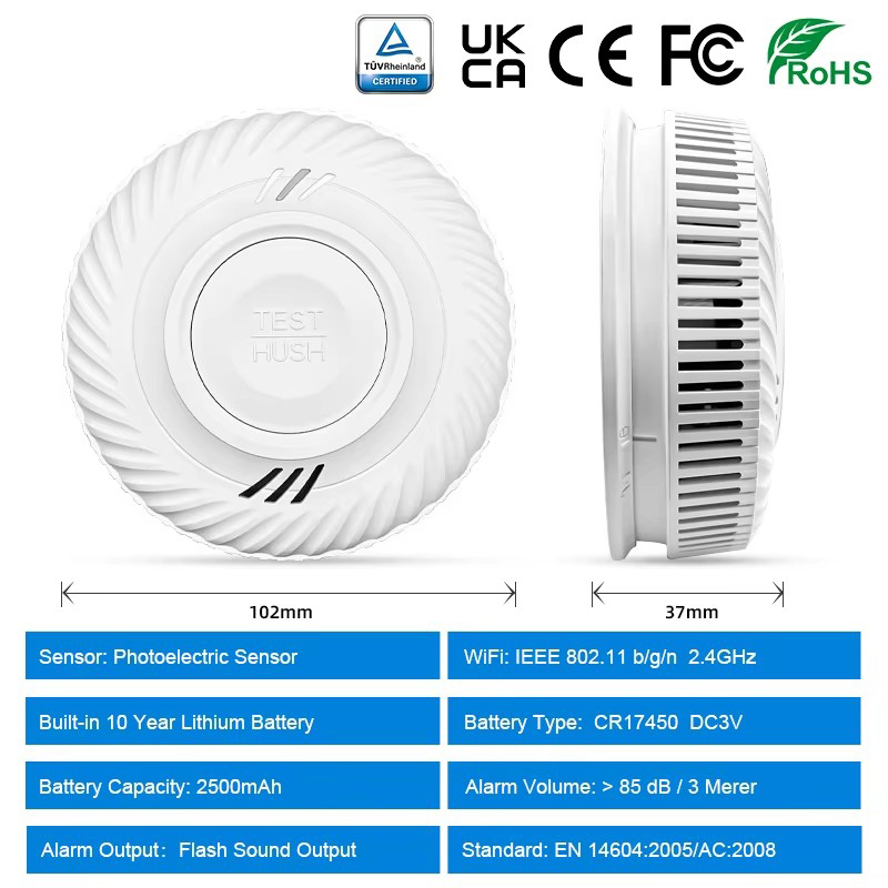 WiFi Tuya Smart Smoke Detector - Smoke Detector Interconnected incelemesi ve fiyatı