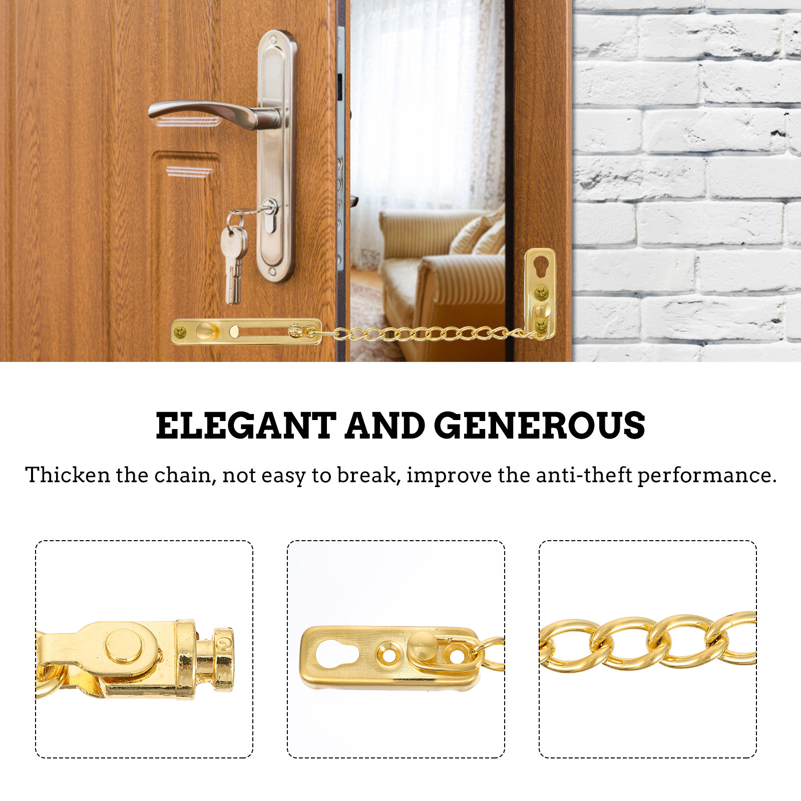 1Set Premium Stainless Steel D - Security Chain Door incelemesi ve fiyatı