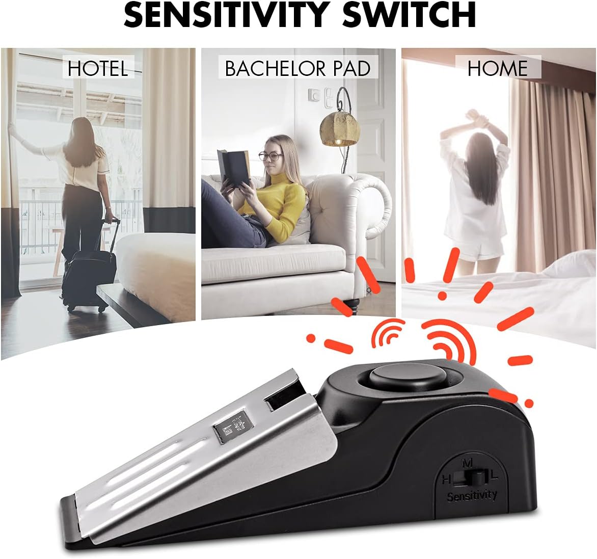 1/2Pcs Portable Travel 120 DB  - Door Stop Alarm incelemesi ve fiyatı