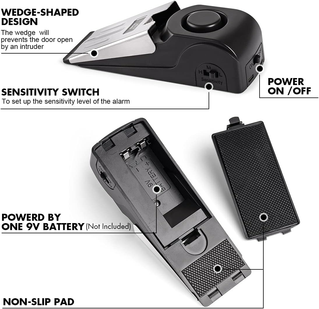 1/2Pcs Portable Travel 120 DB  - Door Stop Alarm incelemesi ve fiyatı