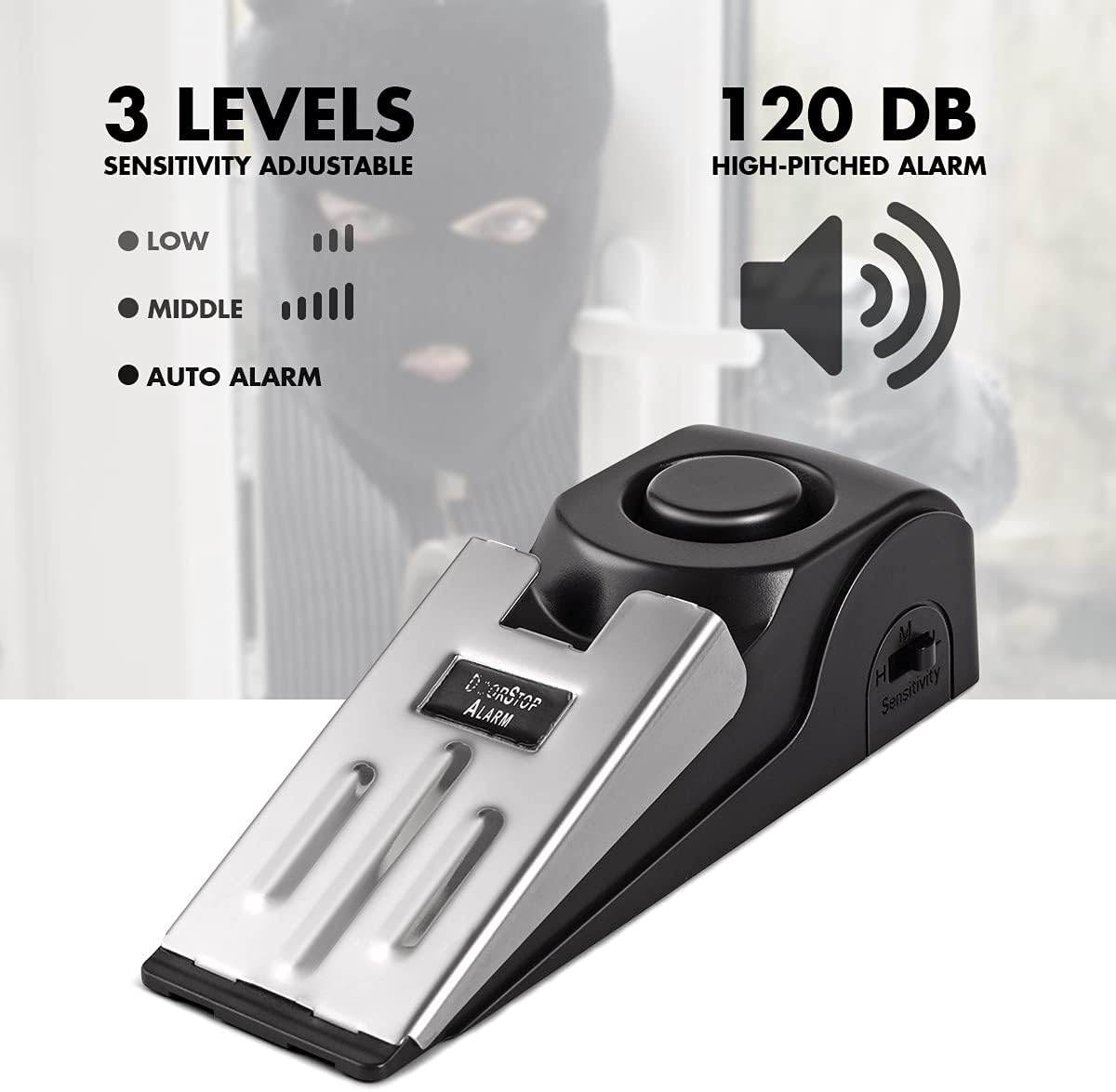1/2Pcs Portable Travel 120 DB  - Door Stop Alarm incelemesi ve fiyatı