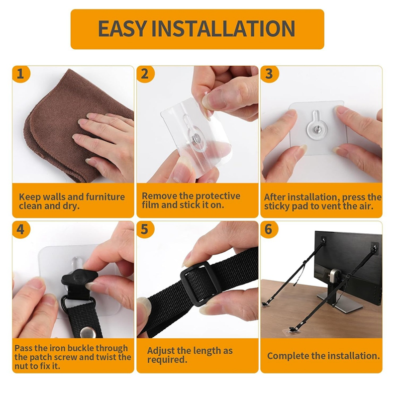 L62A 4 PCS Adjustable TV Safet - Earthquake Anchor Strap incelemesi ve fiyatı